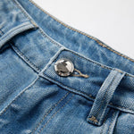 Risen Jeans Organza Patchwork Floral-Embroidered Bootcut Jeans