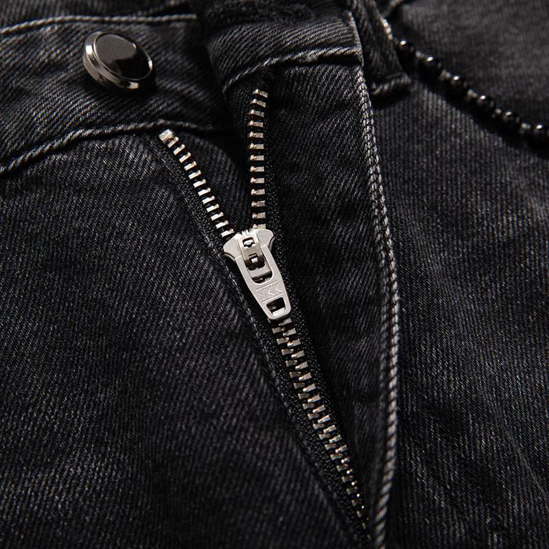 Risen Jeans Pearl-Beaded & Rhinestones-Transferred Embroidered Jeans