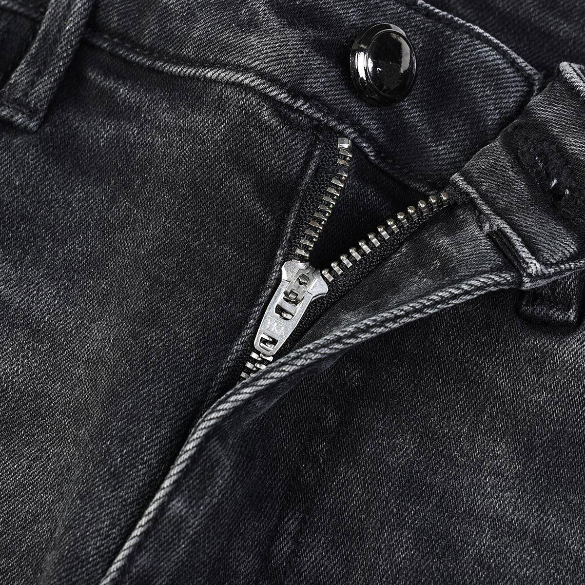 Risen Jeans Sequined & Beaded Floral Embroidery Tapered Ankle Jeans