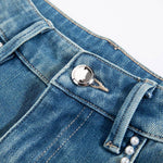 Risen Jeans Phoenix-Embroidered Sequin Tapered Ankle Jeans