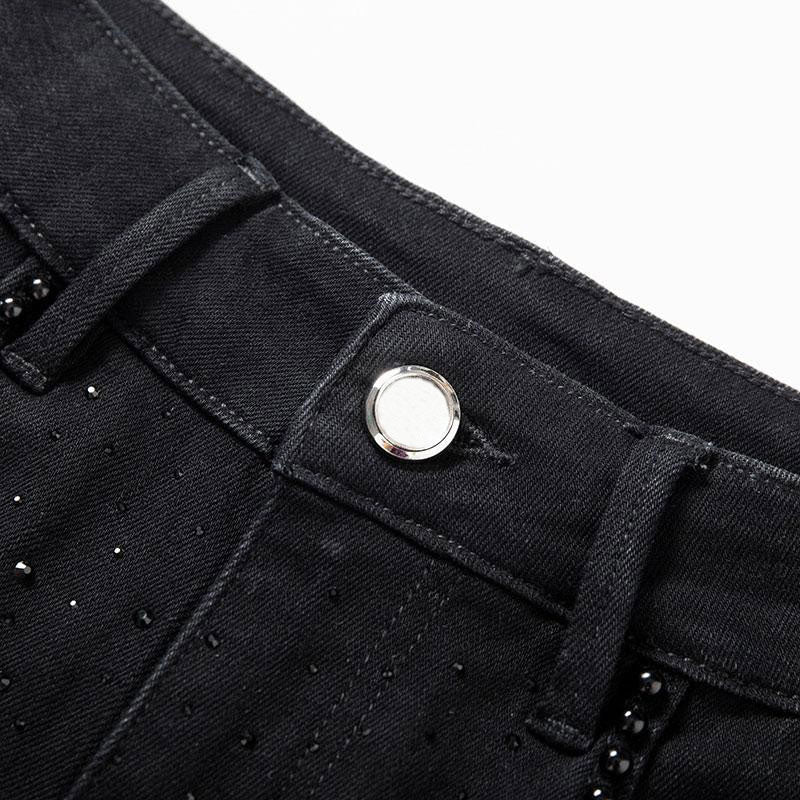 Risen Jeans Patchwork Floral-Embroidered Sequined Bootcut Jeans