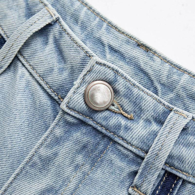 Risen Jeans Lightweight Rhinestone & Embroidered Cut-Out Jeans