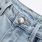 Risen Jeans Lightweight Rhinestone & Embroidered Cut-Out Jeans