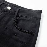 Risen Jeans Patchwork Floral-Embroidered Sequined Bootcut Jeans