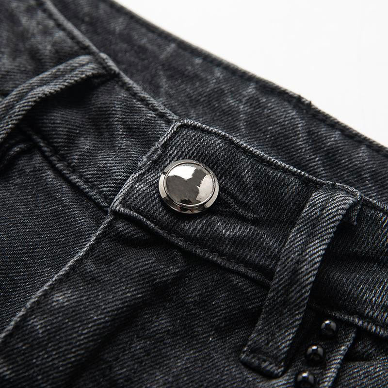 Risen Jeans Pearl-Embellished Floral Embroidered Cut-Out Jeans