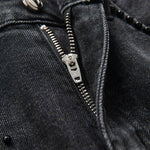 Risen Jeans Pearl-Embellished Floral Embroidered Cut-Out Jeans