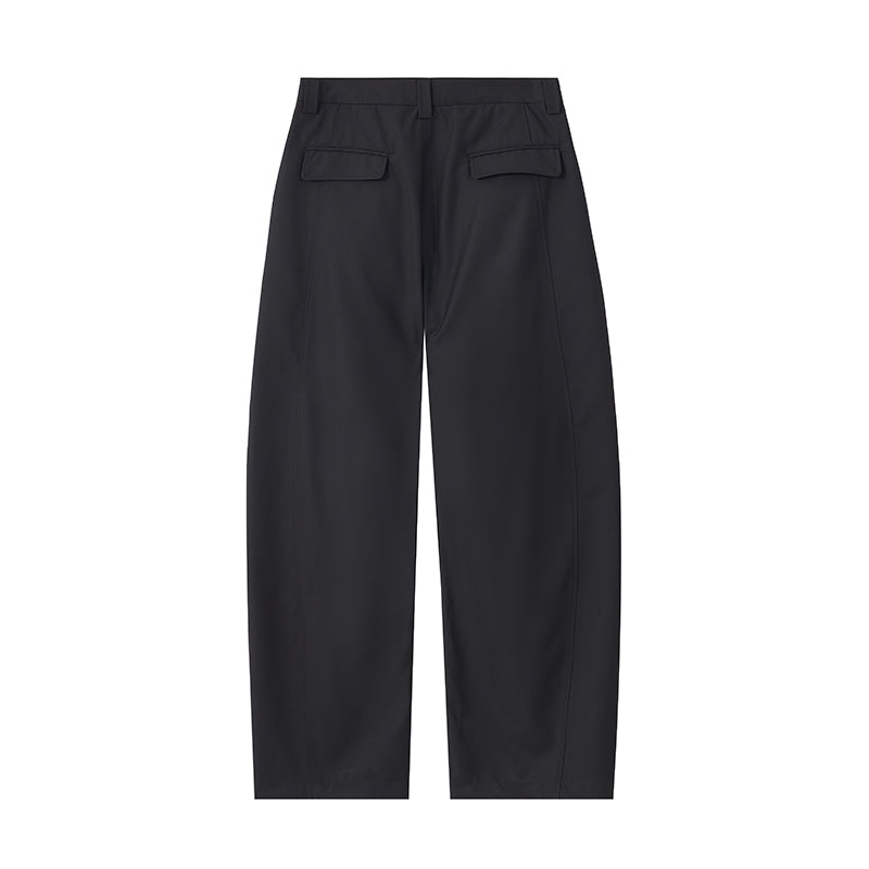 Pleated Barrel Fit Trousers