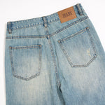 Mud WashedOversized Faded Ripped Jeans