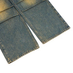 Muddy WashedVintage Washed Pleated Knee Cargo Jeans