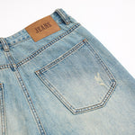 Mud WashedOversized Faded Ripped Jeans