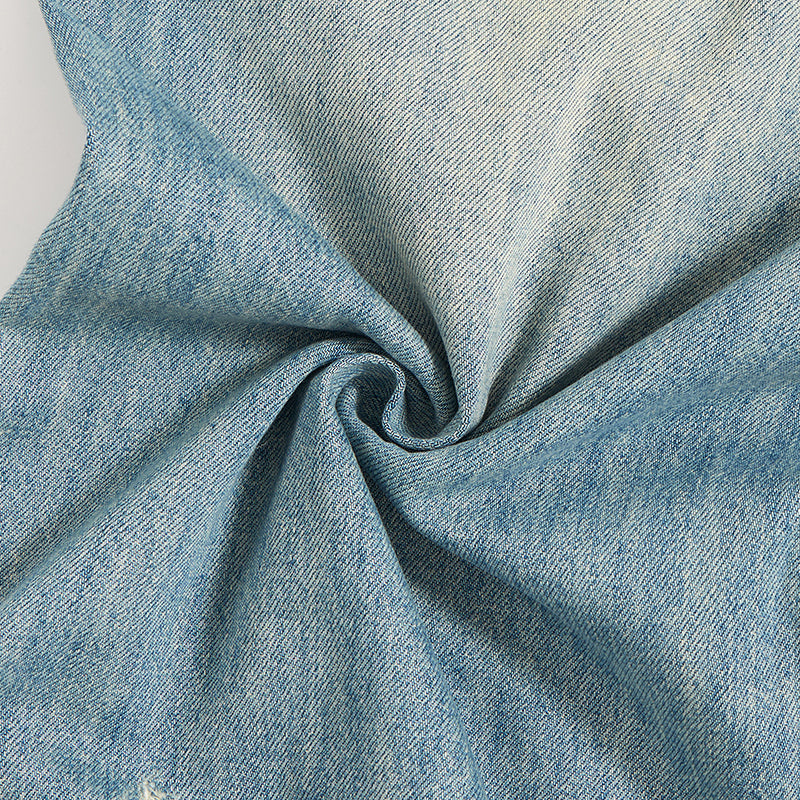 Mud WashedOversized Faded Ripped Jeans