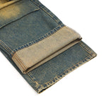 Muddy WashedVintage Washed Pleated Knee Cargo Jeans