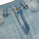 Mud WashedOversized Faded Ripped Jeans