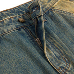 Muddy WashedVintage Washed Pleated Knee Cargo Jeans