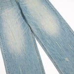 Mud WashedOversized Faded Ripped Jeans