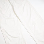 White Cotton Barrel-Leg Trousers