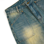 Muddy WashedVintage Washed Pleated Knee Jeans