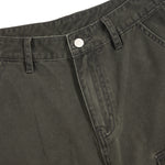 Loose Fit Pleated Knee Cargo Trousers