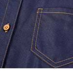 Vestido camisero midi de mezclilla plisado de gran tamaño