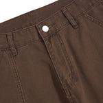 Loose Fit Front Seam Pleated Pants