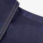 Vestido camisero midi de mezclilla plisado de gran tamaño