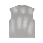 Raw Edge Distressed Muscle Tank 8.55oz