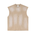 Raw Edge Distressed Muscle Tank 8.55oz