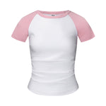 Raglan Cotton Pleated-Waist Tee 4.5oz