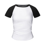 Raglan Cotton Pleated-Waist Tee 4.5oz