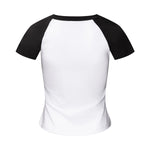 Raglan Cotton Pleated-Waist Tee 4.5oz