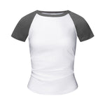Raglan Cotton Pleated-Waist Tee 4.5oz