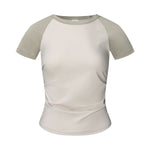 Raglan Cotton Pleated-Waist Tee 4.5oz