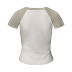 Raglan Cotton Pleated-Waist Tee 4.5oz