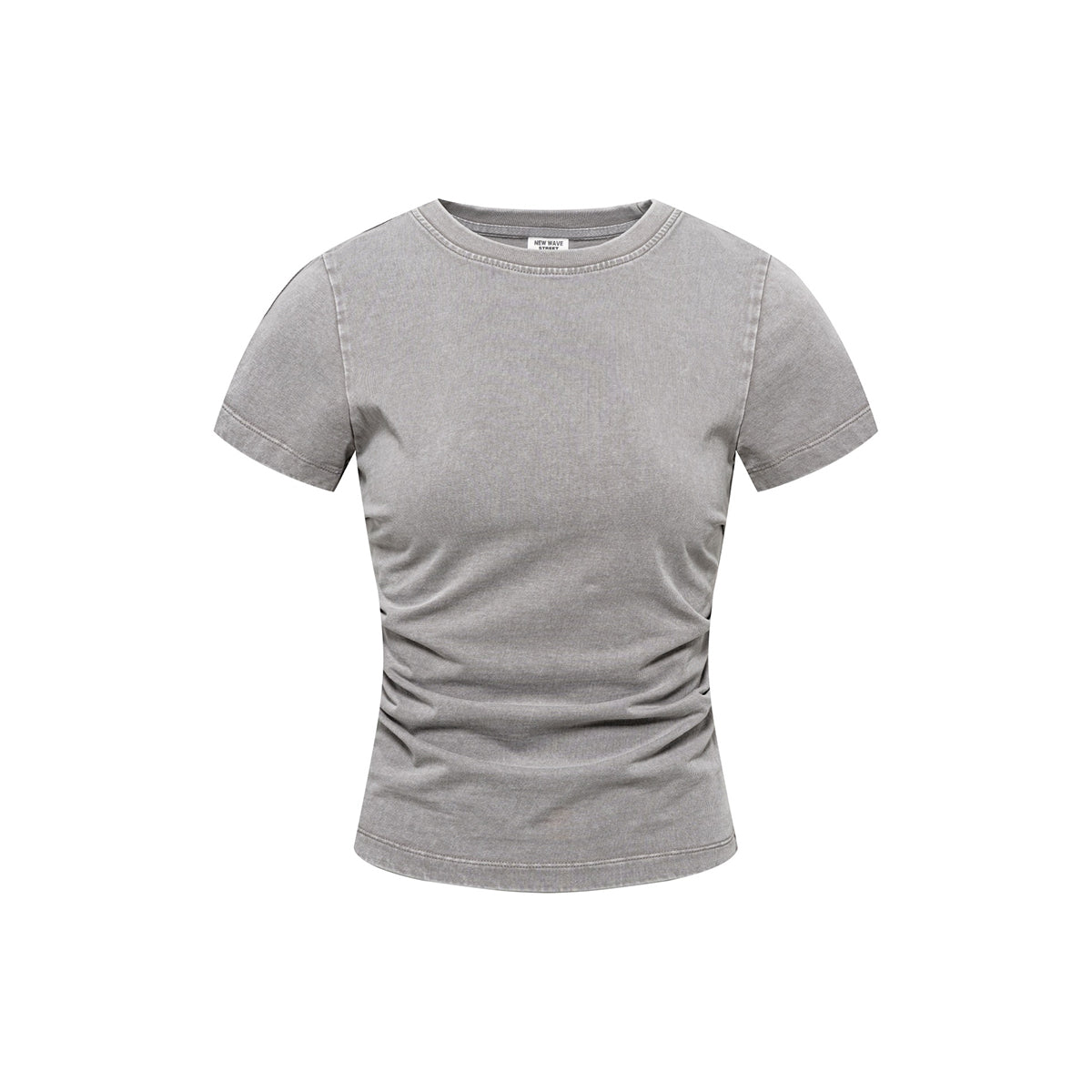 Washed Cotton Pleated Waist Tee 8.55oz