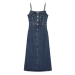 Falda vaquera con bordado de perlas y lavado vintage