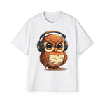 Owl With Headphones Vintage Graphic Tee-INNBLAC Fashion Apparel