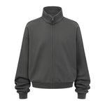 Oversized Zip High Neck Sweatshirt