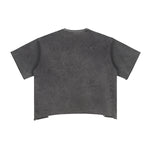 Patchwork Asymmetrical Hem T Shirt 7.8oz