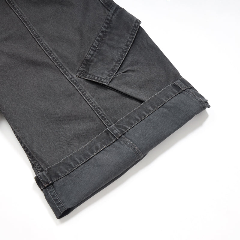 Dark Gray Cargo Cropped Pants