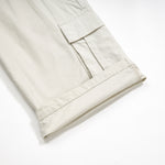 Beige Oversized Cargo Cropped Pants