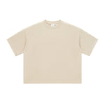 Plain Color Boxy Cotton T Shirt 6.9oz