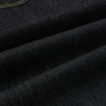 Pantalones cortos de mezclilla con orillo negro