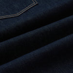 Pantalones cortos de mezclilla con orillo y pernera de barril