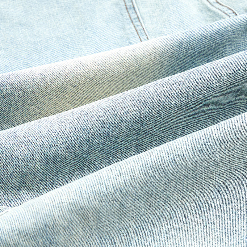 Pantalones cargo holgados de mezclilla recortados