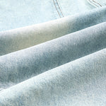 Pantalones cargo holgados de mezclilla recortados