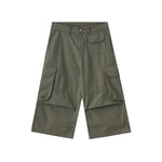Straight Leg Cargo Cropped Pants