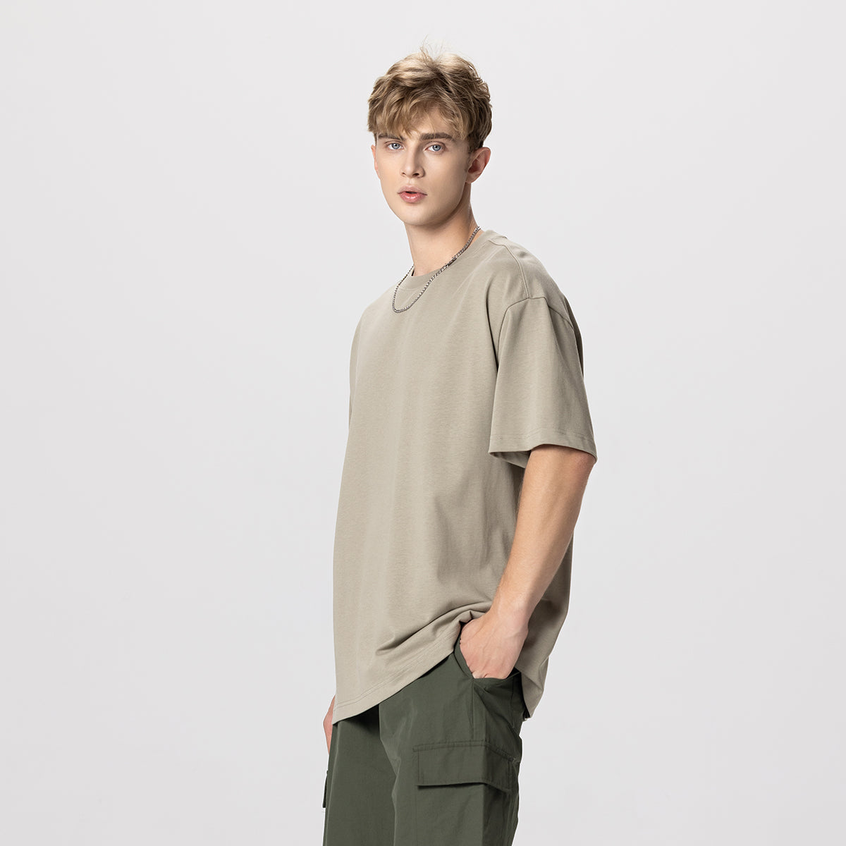 Heavyweight Solid Color Baggy Cotton Tee 9.15oz