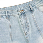 Pantalones cargo holgados de mezclilla recortados