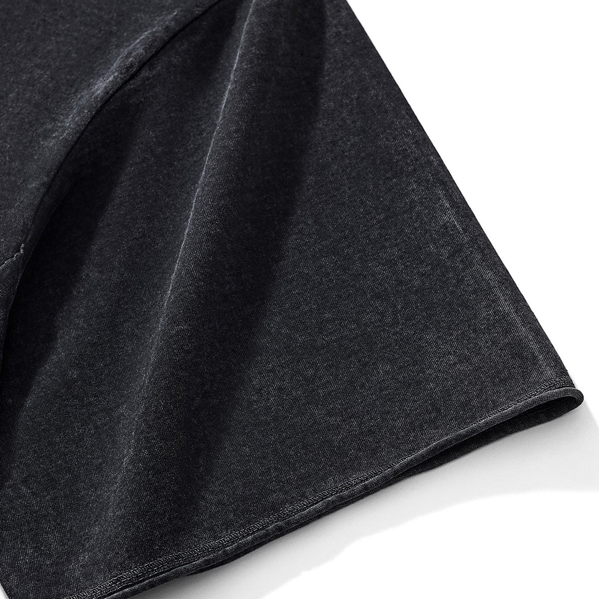 Patchwork Asymmetrical Hem T Shirt 7.8oz