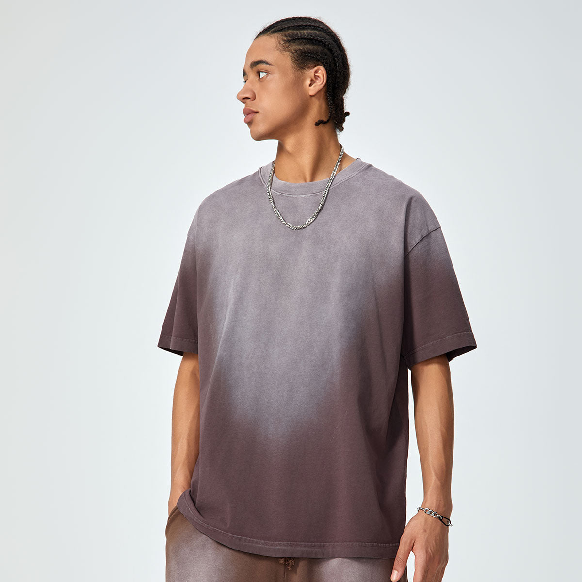 Camiseta holgada lavada con degradado de 7.5 oz